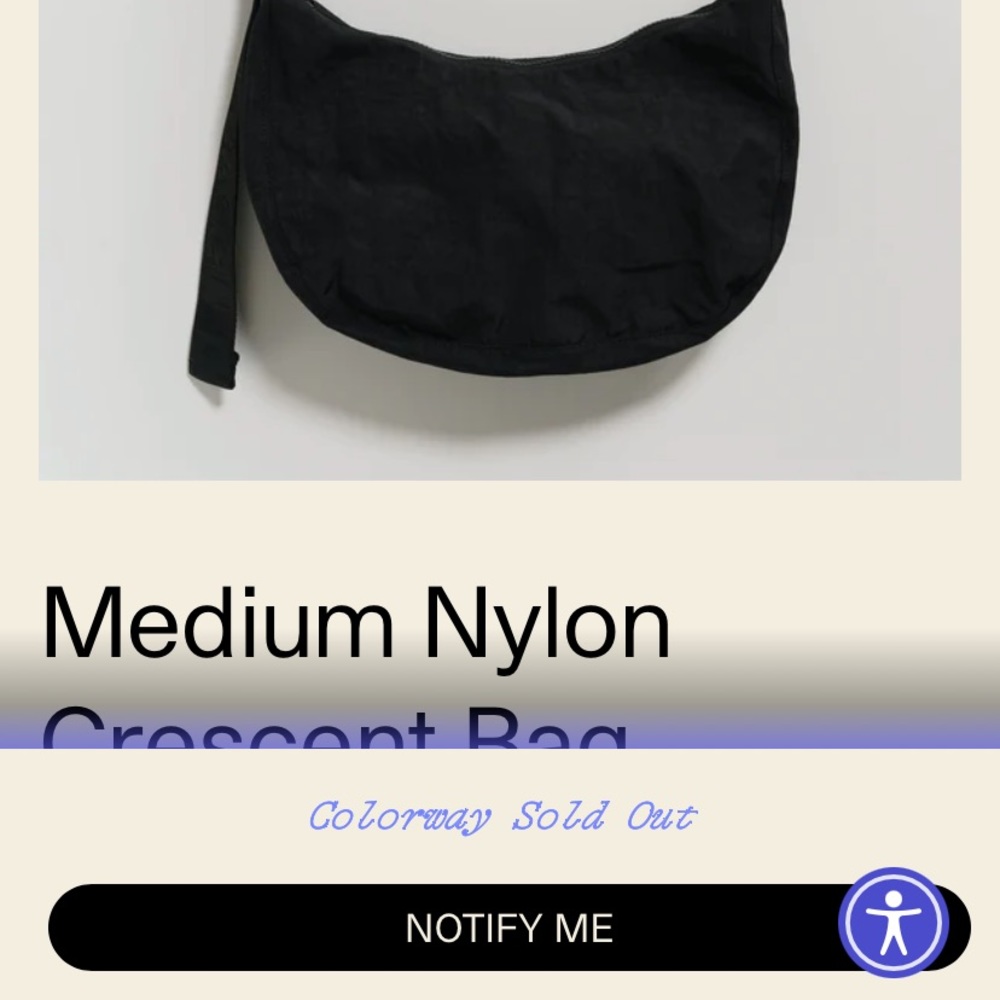 Baggu crescent bag in BLACK - Picture 3 of 8